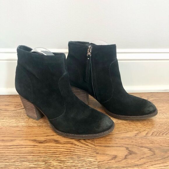 Sam Edelman Mari Ankle Boots in Black Suede - Size 8 - Picture 1 of 9